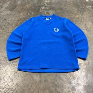 Vintage The Edge Indianapolis Colts Fleece Sweatshirt Mens Medium Blue NFL 90s